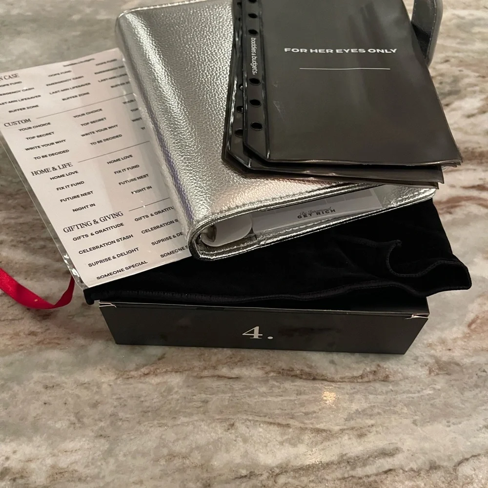 Baddies And Budgets Silver A6 binder & envelopes
